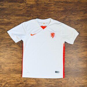 Nike Netherlands (Holland) 2015-16 Away Soccer/Football Jersey Mens Small White